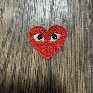 Comme des Garçons PLAY Heart Logo Embroidered Patch Small Red Sew On
